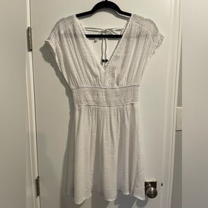 Cupshe White Backless cover-up dress